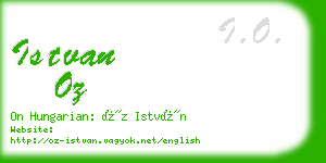 istvan oz business card